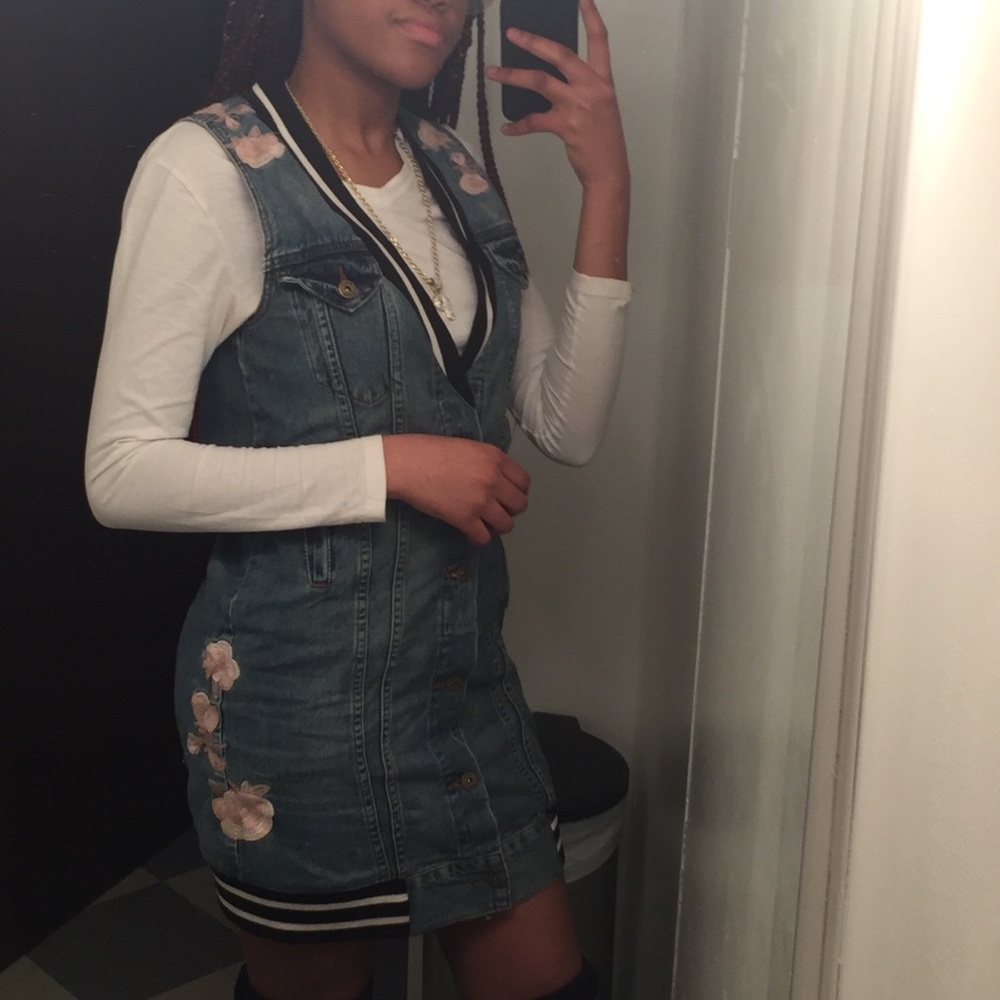 Mini jean dress